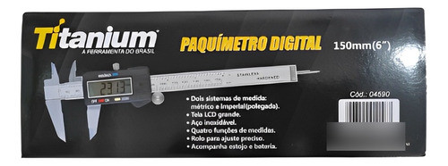 Paquímetro Digital Aço Inox C/ Tela Lcd 150mm 6  C/ Estojo 1