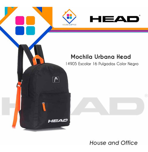 Mochila Urbana Head 14905 Escolar 16 Pulgadas Color Negro 1