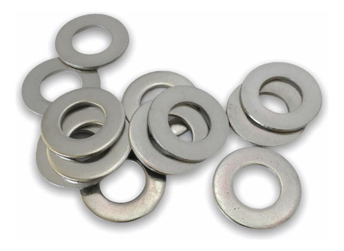 Arandela Plana Hierro Zincado 3/16 14mm 4mm X 100u 0