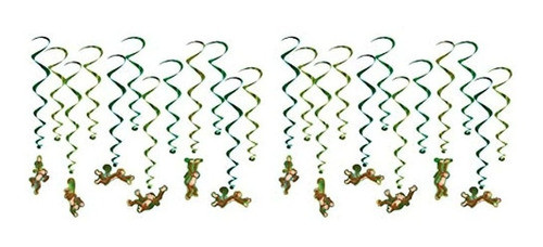 Beistle Monkey Whirls, 24 Piezas, 17.5 -31.5 , Multicolor 0