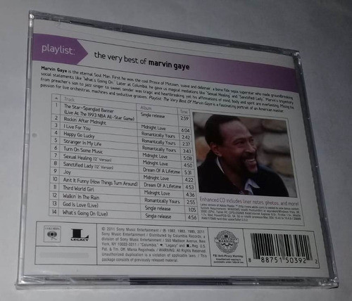 Playlist: The Very Best Of Marvin Gaye Cd Importado Kktus 1