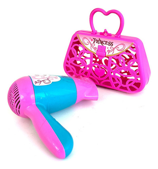 Set Kit De Belleza Juguete Cartera Y Secador De Pelo Niñas 0