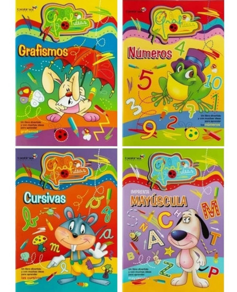 Lote X 4 Libros Grafideas. Libro Infantil De Aprestamiento 0