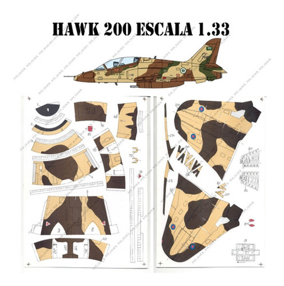 Hawk 200 Papercraft Escala 1.33 0