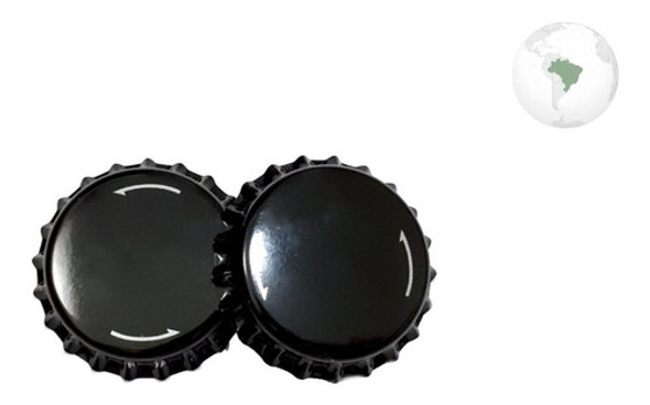 6000 Tampinhas Garrafa Cerveja Twist Off Preta 0