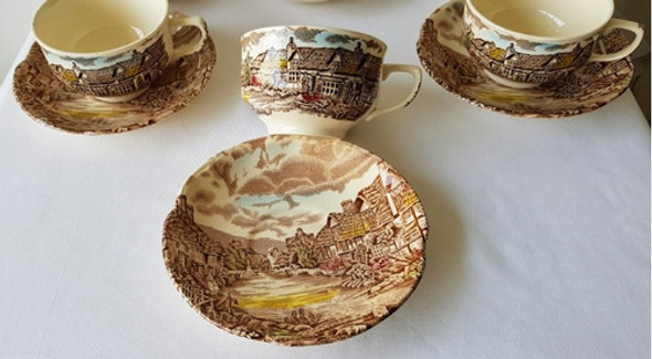 Taza Y Plato De Té Loza Inglesa Johnson Olde English (c/uno) 0