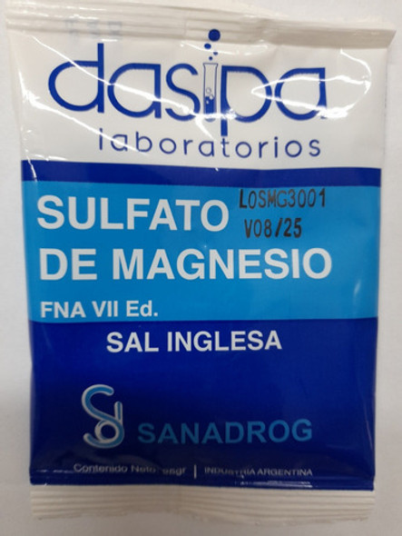 Sulfato Magnesio ( Sal Epson - Sal Inglesa ) 5 Sobres De 25g 0