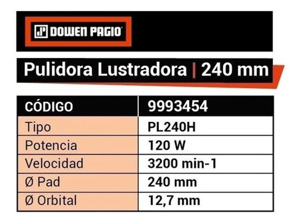 Dowen Pagio Roto Orbital Pulidora 120w 9993454 1 Dowen Pagio Roto Orbital Pulidora 120w 9993454 1
