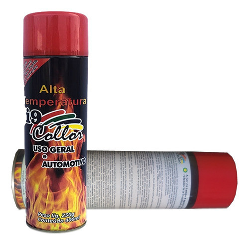 Tinta Spray Alta Temperatura Vermelho Uso Geral  Automotivo 1