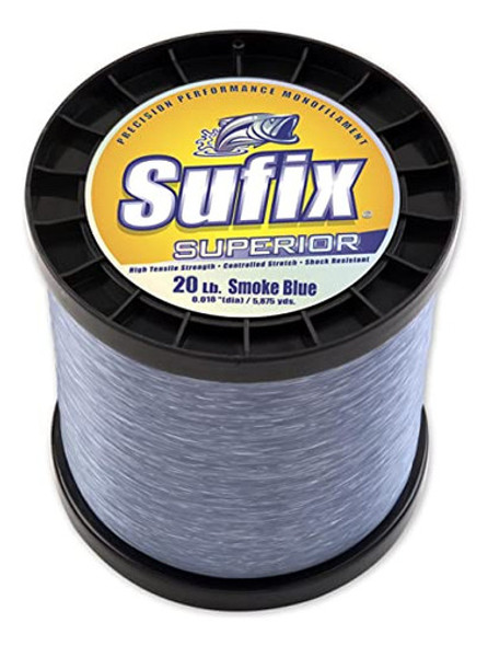Sufix Superior Línea Pesca 20lb Azul Humo 0