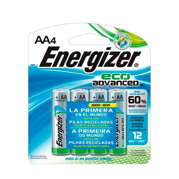 Pila Alcalina Energizer Ecoadvaced Aa X 4 Super Oferta! Febo 0