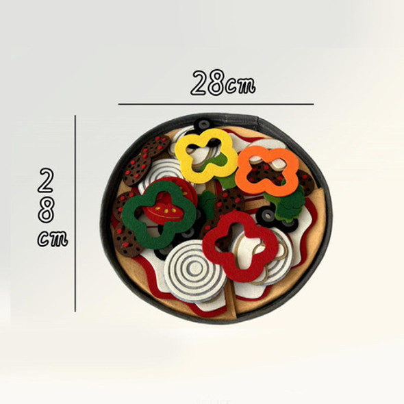 Conjunto De Jogo De Pizza De Feltro, Brinquedo Educativo 1
