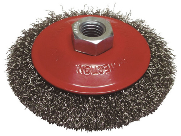 Cepillo Copa Chata Diámetro 115mm Rosca M14 Acero Inox Zky 0