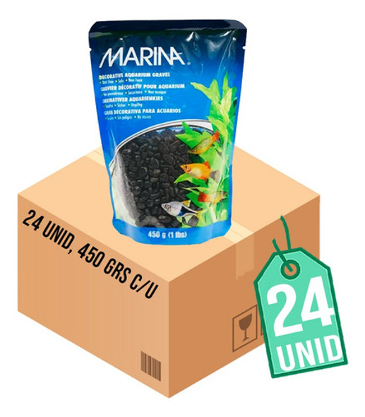Grava Para Acuario Caja 24 Unid, En Bolsa 450grs 0