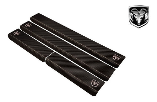 Cubre Zocalos Carbono Dodge Journey Logo Resinado 0