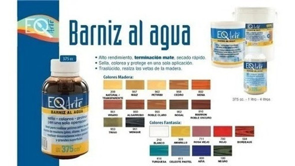 Barniz Al Agua Natural 4 Litros Trasparente - Miozzi 1