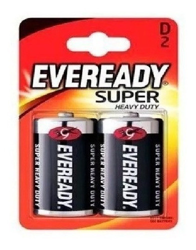 Pilas Eveready D X 2u Blister Zinc Carbón Super Heavy Duty 0