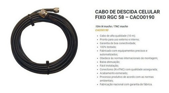 Antena Celular Rural Voz 2g 3g 4g Fullband + Cabo15m +mastro 1 Antena Celular Rural Voz 2g 3g 4g Fullband + Cabo15m +mastro 1