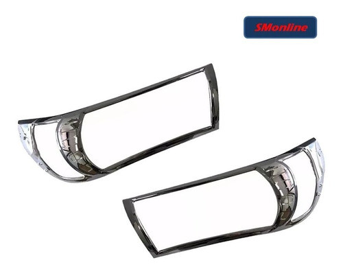Kit Mascara Faro Marco Aro Cromada Optica Hilux 2016 2019 X4 1