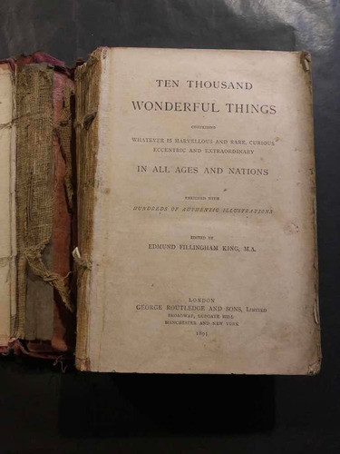 Antiguo Libro 10000 Wonderful Things. 53n 968 1