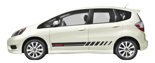 Adesivos Honda Fit Sport Lateral Faixas Par 2009 A 2014 1