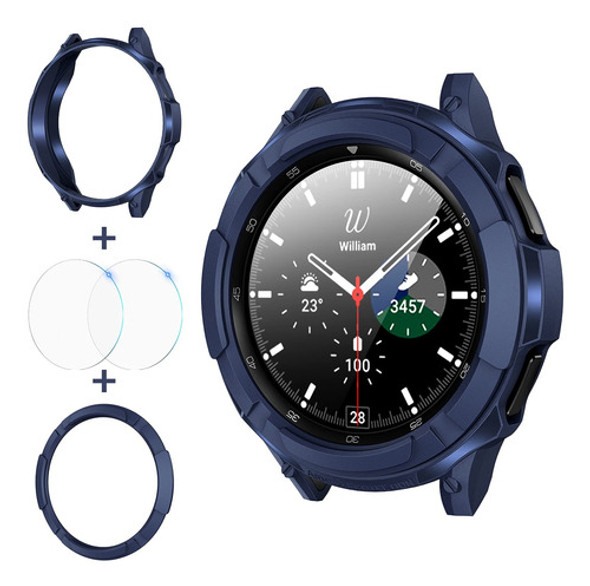 2 Protector Pantalla + Funda Galaxy Watch 4 Clasic 46mm - A 0