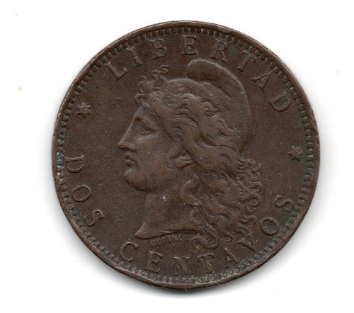 Moneda Argentina 2 Centavos De Patacon Año 1896 Muy Escasa 1