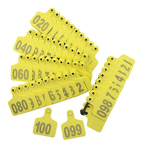 Wgcd 1  100 Numero Plastico Ganado Vaca Ganado Oreja Etiqu 1