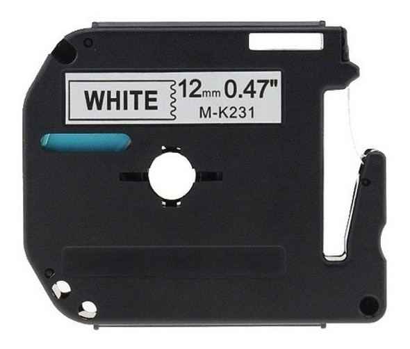 Cinta Compatible Para Brother Pt-90 Mk231 12mmx8m Blanco 1
