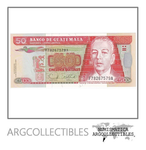 Guatemala Billete 50 Quetzales 2006 P-113a Unc 0