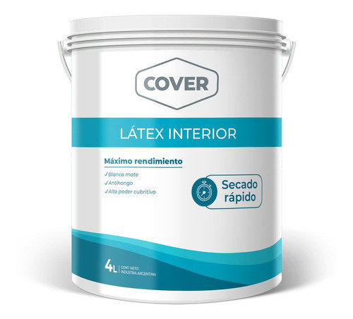 Latex 4 Lts Interior Blanco Mate Antihongo Lavable Prestigio 0