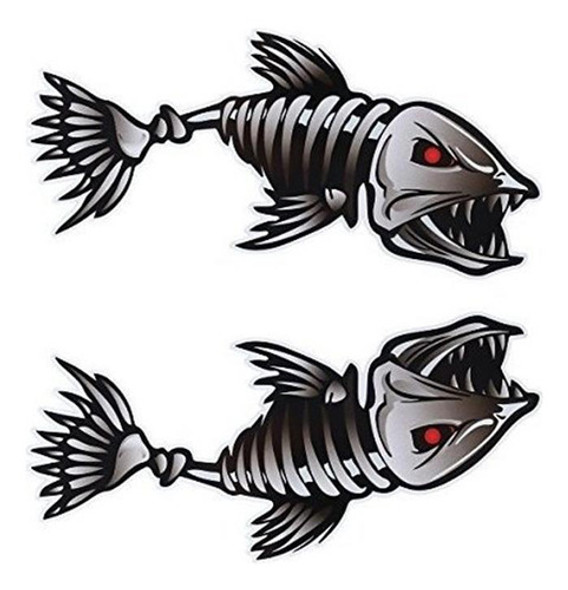 Winomo 2 Piezas 10 X 5 Pulgadas Peces Esqueleto Calcomania 0 Winomo 2 Piezas 10 X 5 Pulgadas Peces Esqueleto Calcomania 0