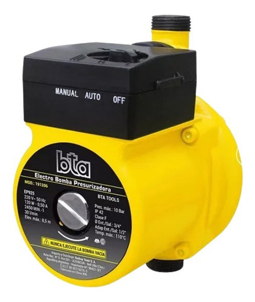 Bomba Presurizadora Bta 120w Elevador De Presión Baño 1 Bomba Presurizadora Bta 120w Elevador De Presión Baño 1
