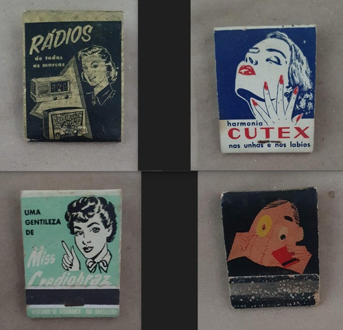 4 Caixas De Fósforos Radios / Cutex / Fiatlux / Miss Crediob 0