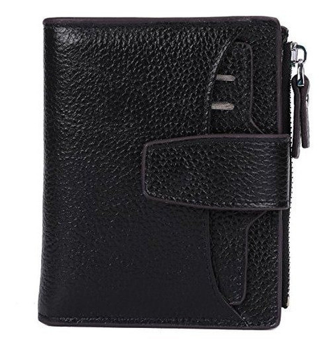 Ainimoer Rfid De Cuero Para Mujer, Pequeño, Compacto, Con D 0