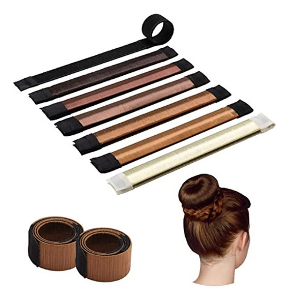 Pack D 7 Accesorios P/ El Cabello P/ Hacer Moños D Rosquilla 0