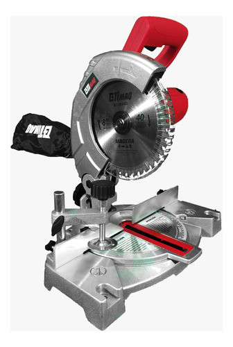 Sierra Ingletadora Con Disco De 8 Pulgadas 1250w Bti Ms8 Fs 0
