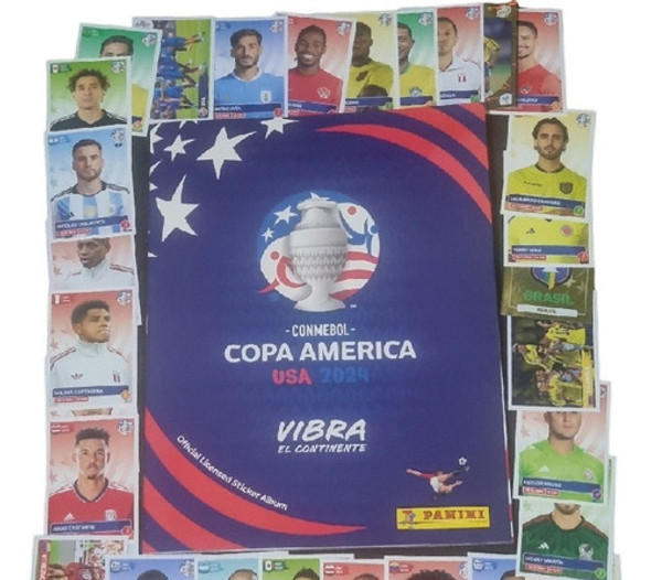 Álbum Copa América Usa 2024 Con 100 Figuritas Sin Repetir 0