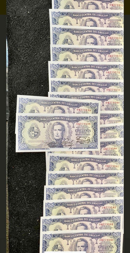 Billetes Antiguos Uruguayos Correlativos Sin Circular 18 Son 0