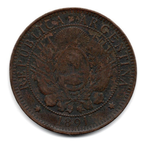 Argentina Moneda 2 Centavos Patacon 1891 0