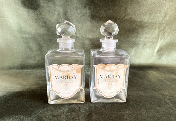 Dos Antiguos Frascos De Perfume En Cristal 0