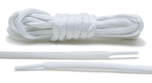 Kit 1 Cadarço Oval Branco 140cm 1 Passador Dourado Af1 0