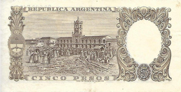 Bottero 1919 $ 5 Moneda Nacional Serie A Mb+ Palermo 1
