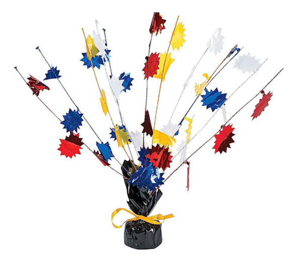Superhero Foil Burst Centerpiece Decoration - 16 Pulgadas De 0 Superhero Foil Burst Centerpiece Decoration - 16 Pulgadas De 0