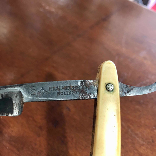 Navalha Antiga Az De Ouro Marca Solingen 1