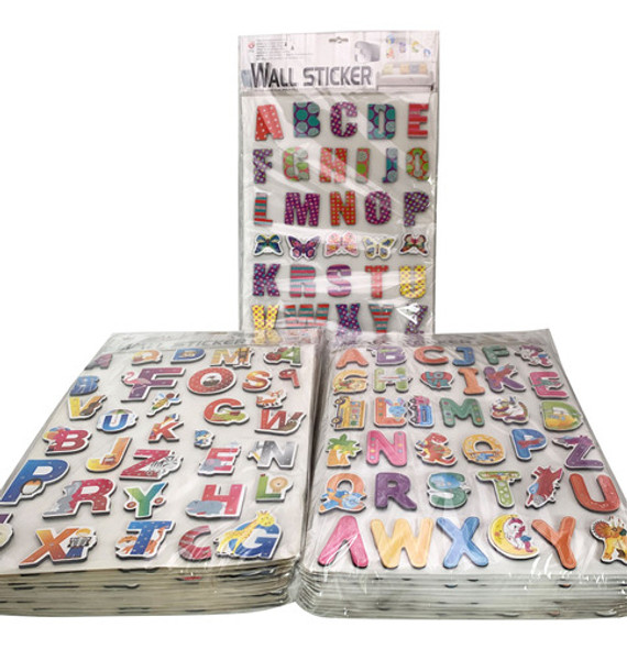 Letras De Goma Eva Autoadhesivas Con Diseño, En Bolsa 1