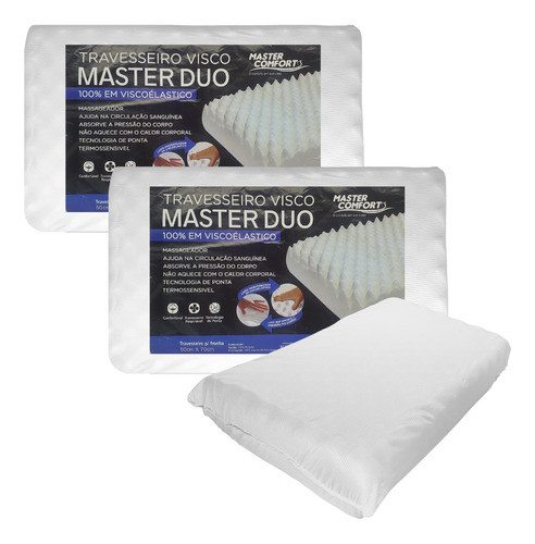 Kit 2 Travesseiro Nasa Viscoelástico Gomos Massageadores 0