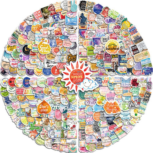 400 Calcomanas De Palabras Inspiradoras, Calcomanas De Vinil 0