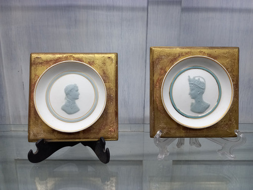 Manyantiques Par De Placas Porcelana Limoges Camille Tharaud 0