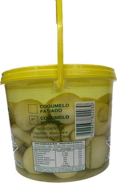 Cogumelo Inteiro Balde (liq.2kg/dren.1kg) 1 Cogumelo Inteiro Balde (liq.2kg/dren.1kg) 1